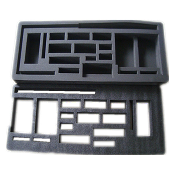 Rubber and plastic foam shock absorbing packaging