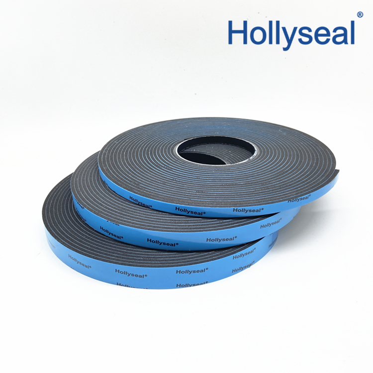 Hollyseal® Closed Cell High Durometer PVC Blue Film Glass Curtain Wall Tape