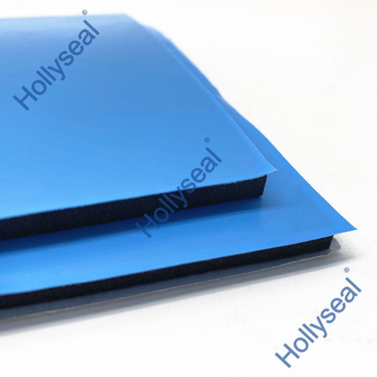 Hollyseal®蓝膜半硬质玻璃幕墙用PVC泡棉片材 厚度1mm~25mm，密度110kg/m³~500kg/ m³